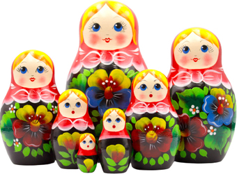 Развивающая игра Брестская Матрешка В сарафане с анютиными глазками (набор 7 шт)