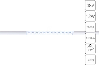 Трековый светильник Arte Lamp Linea A4674PL-1WH