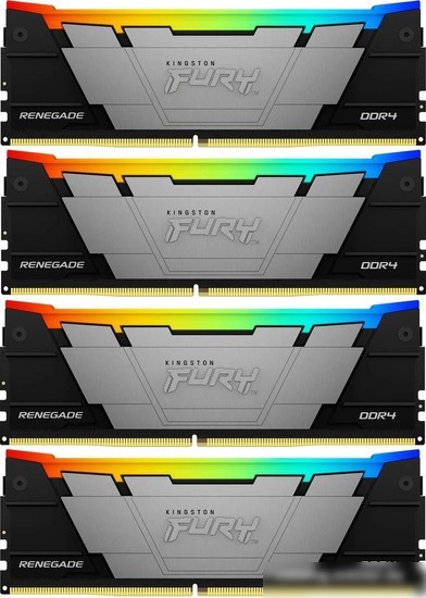 Оперативная память Kingston FURY Renegade RGB 4x16ГБ DDR4 3600 МГц KF436C16RB12AK4/64