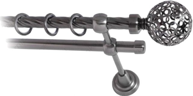 Lm Decor Ажур (антрацит, витая, 2м 16мм, 2 ряда, без кручка)