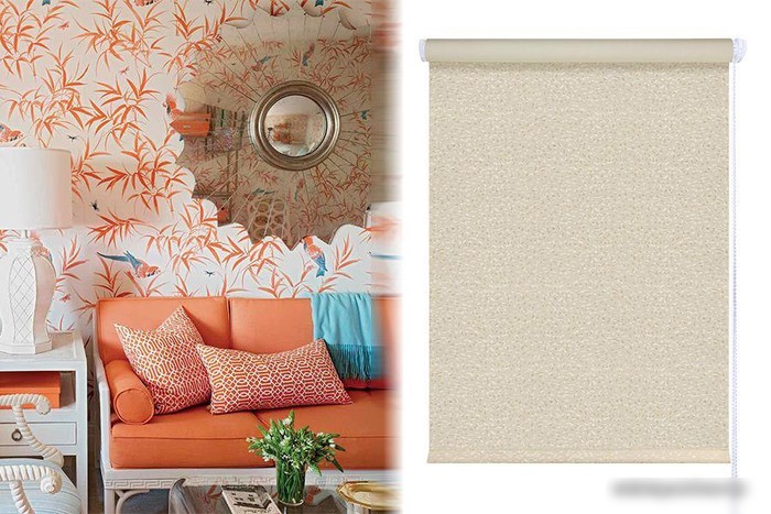 Рулонные шторы Legrand Блэкаут Кристалл 72.5x175 (крем)