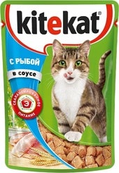 Корм для кошек Kitekat с рыбой в соусе 0.085 кг