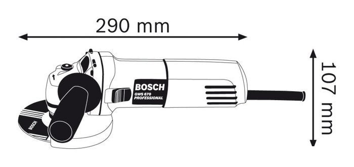 Угловая шлифмашина Bosch GWS 670 Professional 0601375606