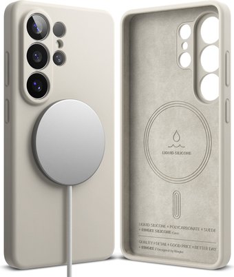 Чехол для телефона Ringke Silicone Magnetic для Galaxy S26 Ultra (Stone)