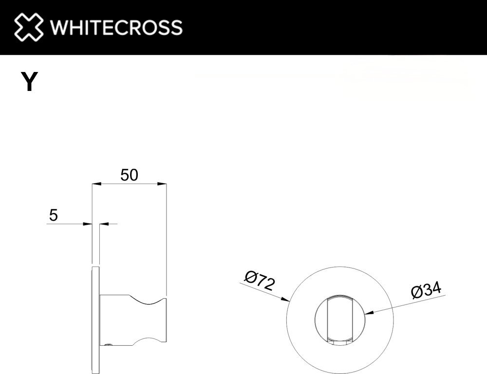 Держатель душевой лейки Whitecross Y1016CPB (брашированная медь)