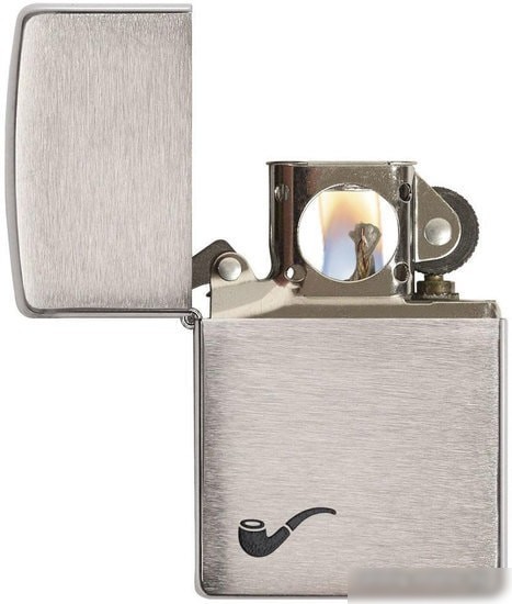 Зажигалка Zippo Pipe Brushed Chrome 200PL-000063