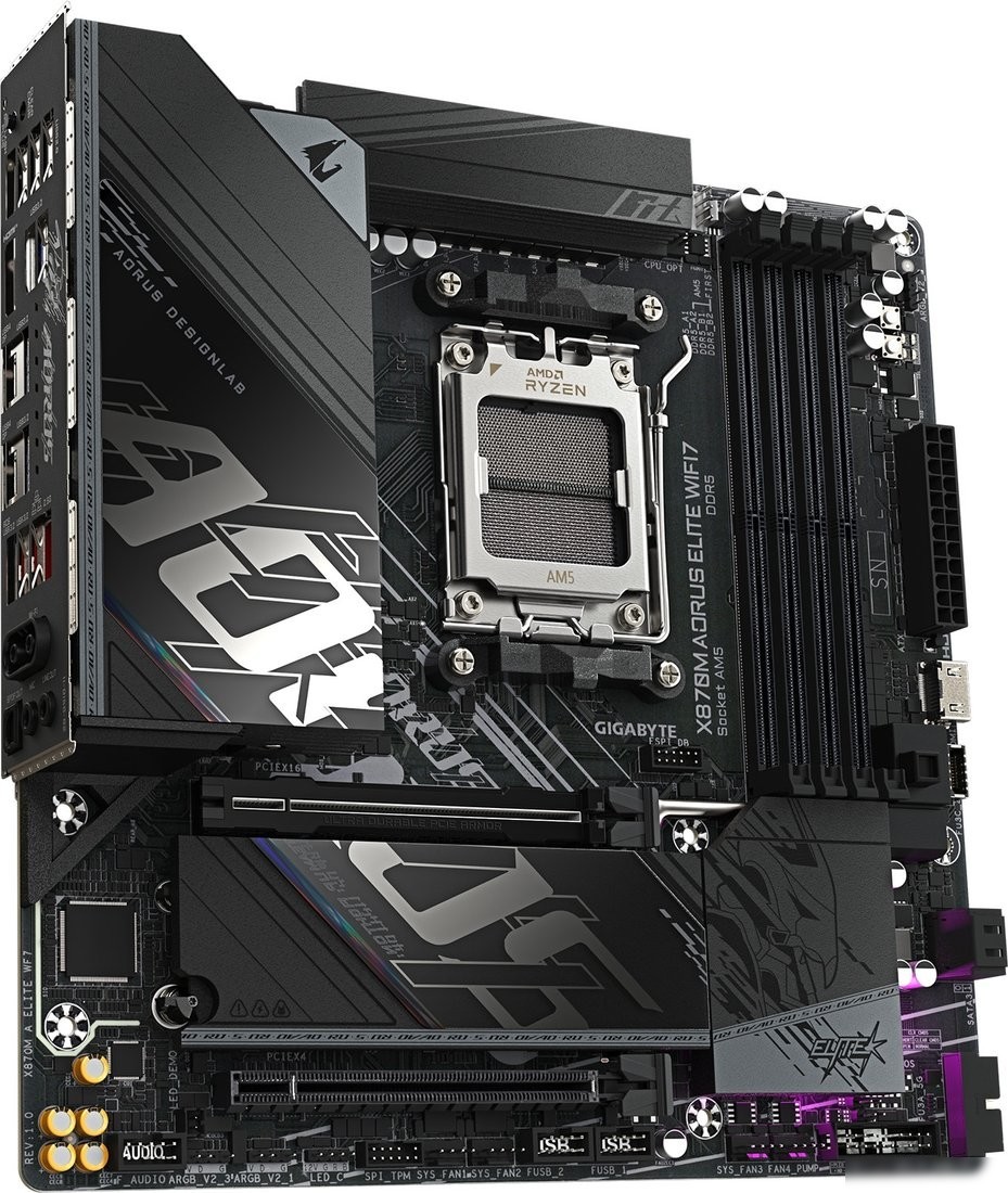 Материнская плата Gigabyte X870M Aorus Elite WiFi7