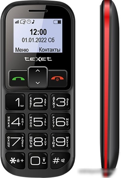 Кнопочный телефон TeXet TM-B322 (черный)