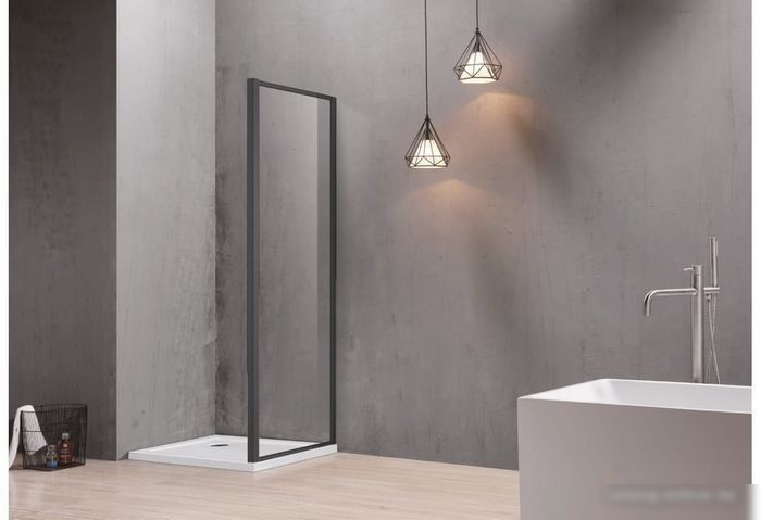 Душевая стенка Aquatek AQ ARI WA 09020BL 90x200 (черный/прозрачное стекло)