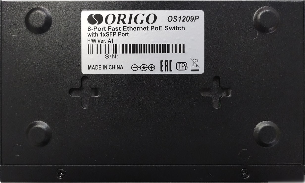 Неуправляемый коммутатор Origo OS1209P/80W/A1A