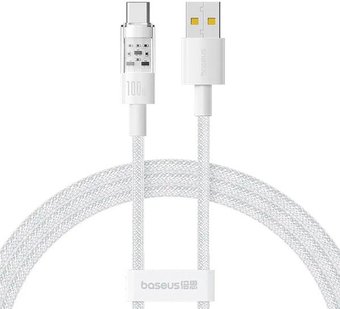 Кабель Baseus Gem Fast-Charging USB Type-A - USB Type-C (1 м, белый)