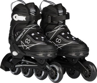 Роликовые коньки Cosmoride Freerider SKCR25ED (р-р 35-38, черный/белый)