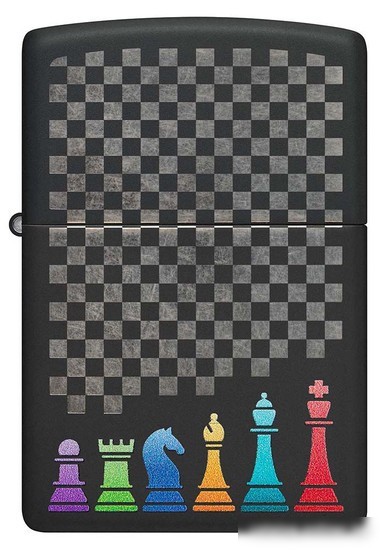 Зажигалка Zippo Chess Pieces Black Matte 48662