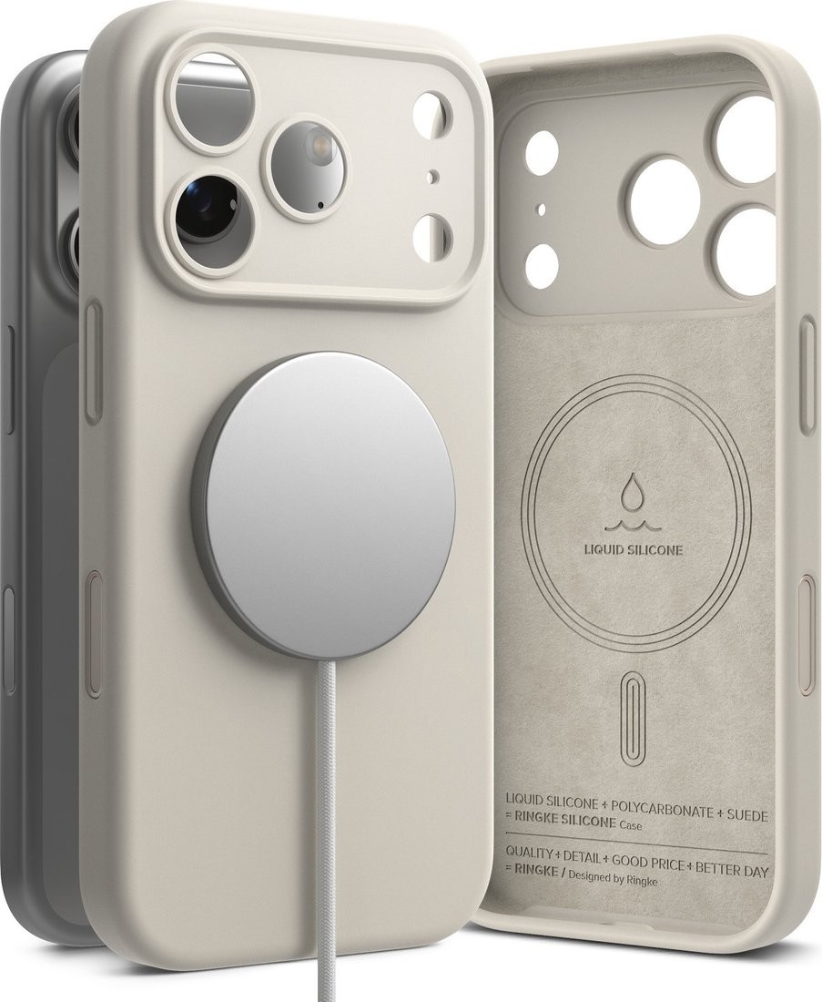 Чехол для телефона Ringke Silicone Magnetic для iPhone 17 Pro Max (Stone)