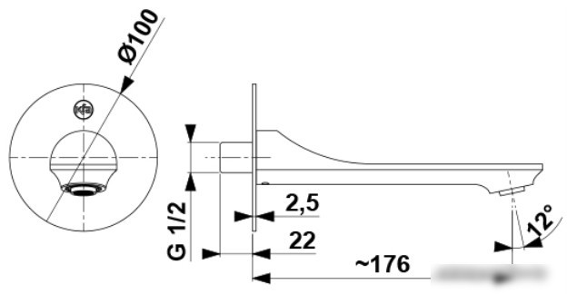 Излив Armatura Halit 836-003-00