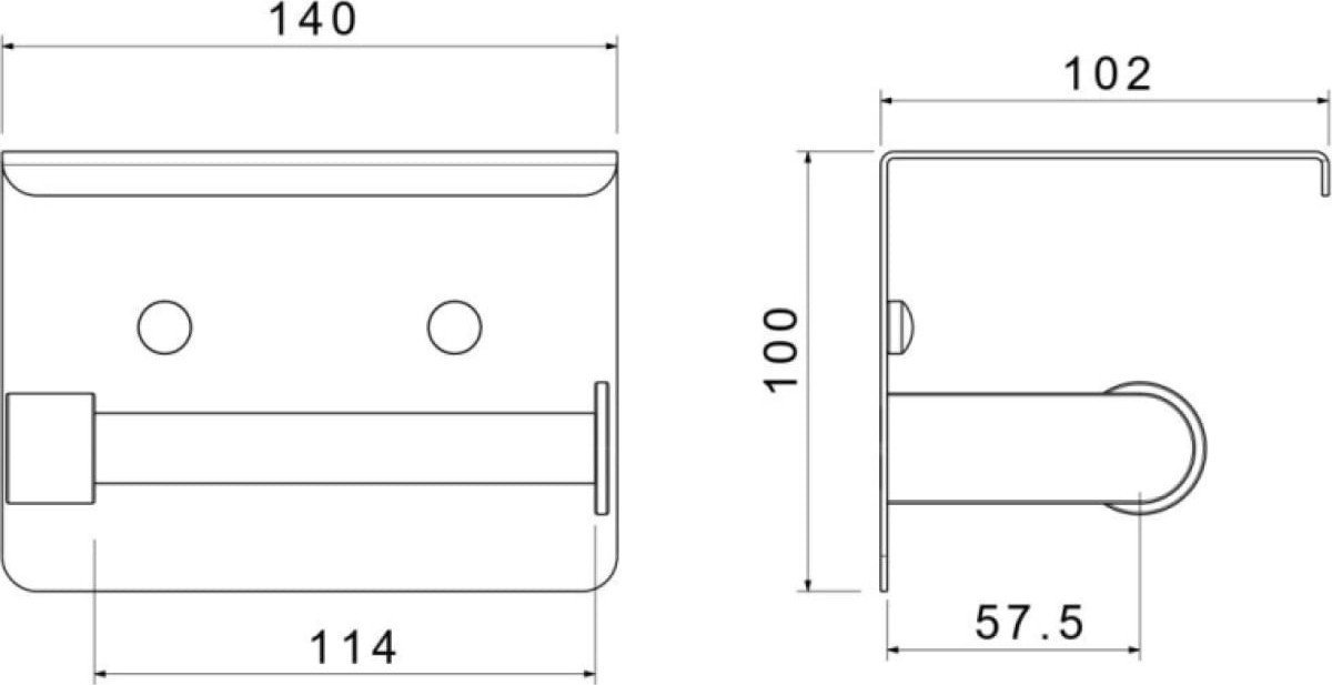 Держатель для туалетной бумаги Aquatek Европа AQ4939CR (с полкой, хром)
