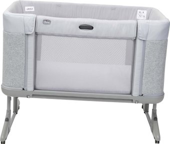 Приставная детская кроватка Chicco Next2Me Forever (ash grey cross coll)