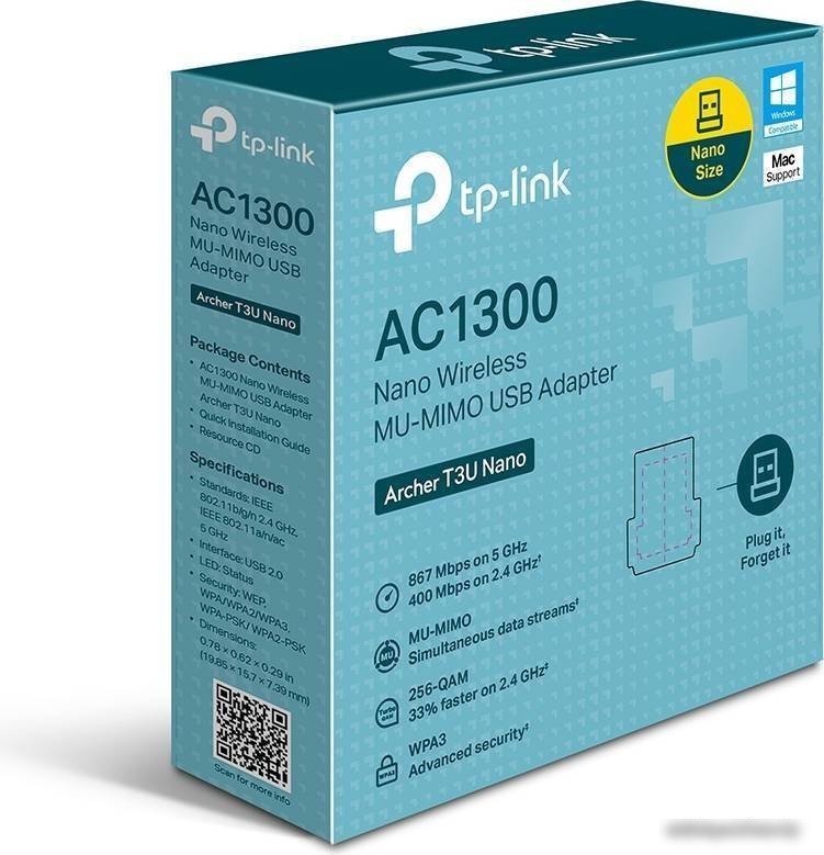 Wi-Fi адаптер TP-Link Archer T3U Nano