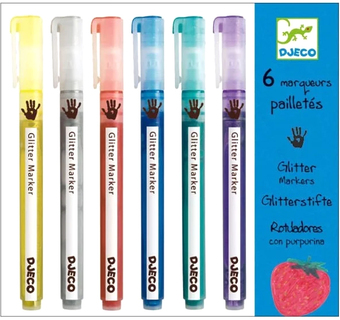 Фломастеры Djeco С блестками 08871 (6 шт)