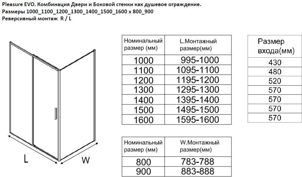 Душевой уголок Aquanet Pleasure Evo 120 AE65-120x100-BT (черный анодированный)