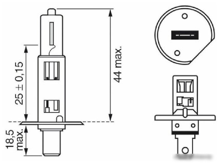 Галогенная лампа Bosch H1 Plus 90 1шт 1987301076