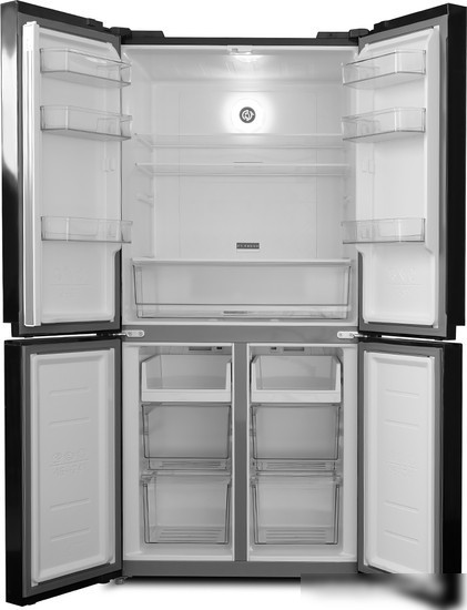 Четырёхдверный холодильник CENTEK CT-1756 NF Black Glass