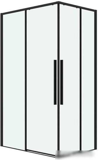 Душевая дверь Grossman Galaxy 110x195 1/2.K33.01.11.21.00 (черный матовый/прозрачное стекло)