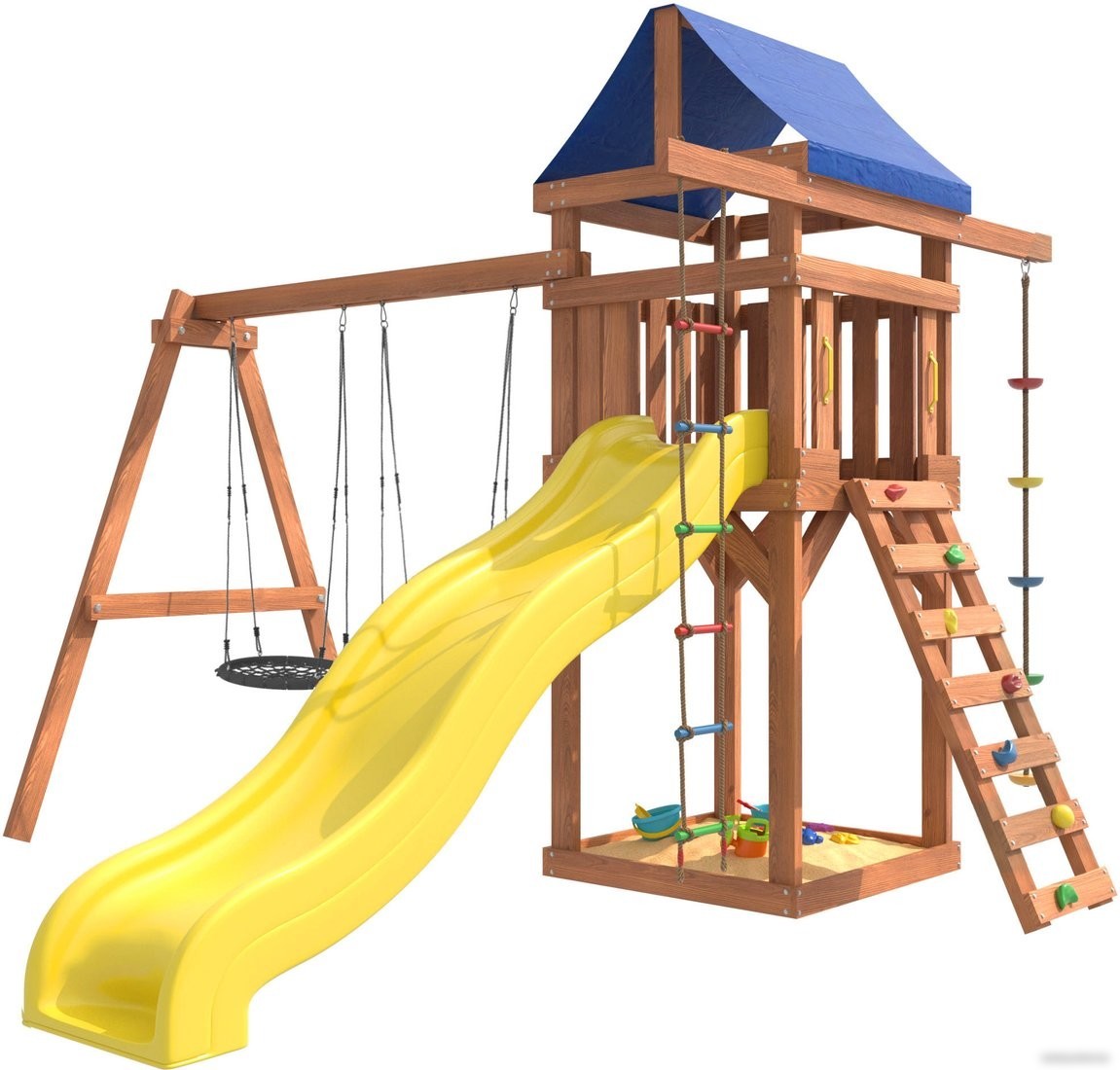 Игровой комплекс National Tree Company С качелями гнездо 60 IgroWoods ДП-6