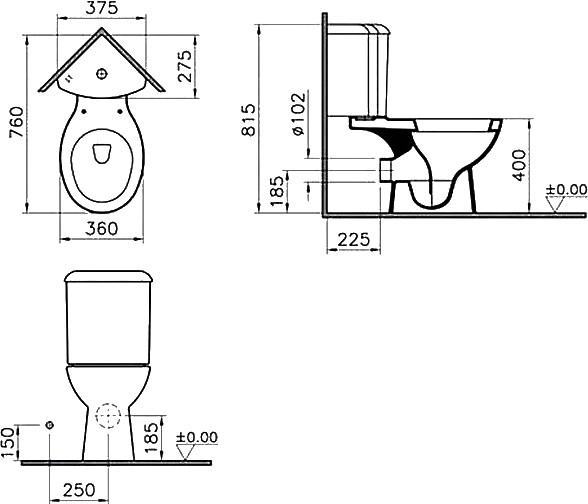 Унитаз Vitra Arkitekt [9754B003-7201]