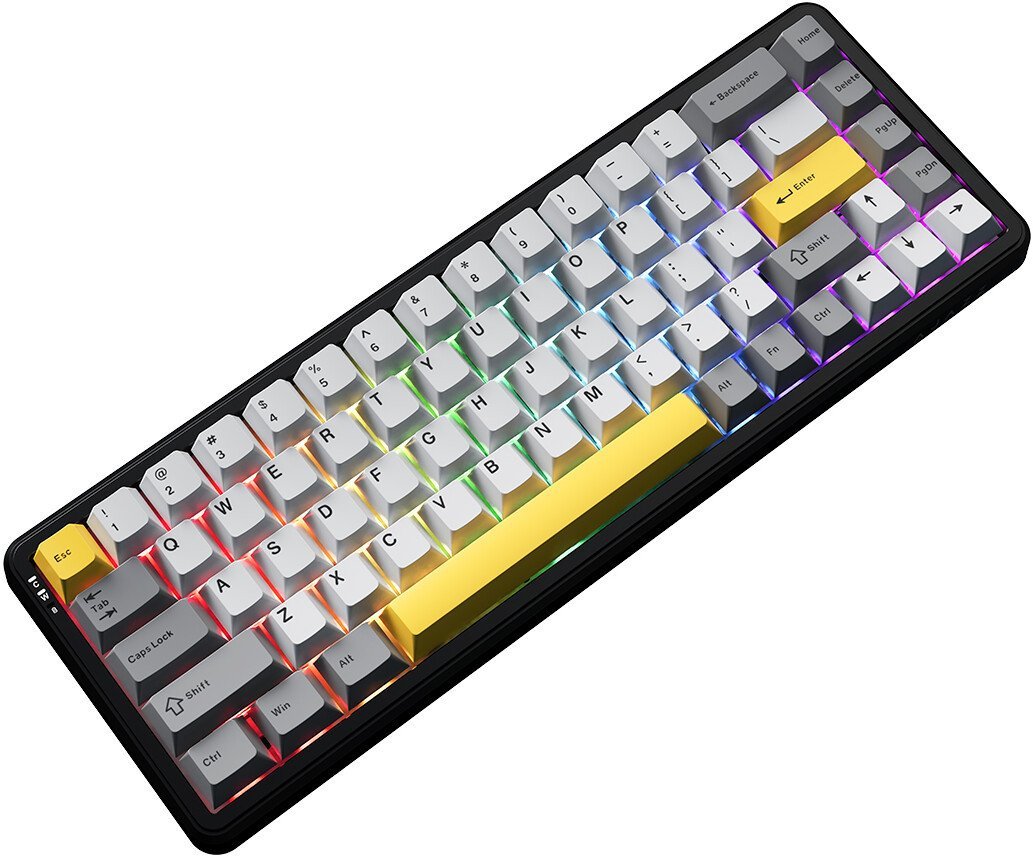 Клавиатура Ajazz AK680 Max (черный/серый/желтый)