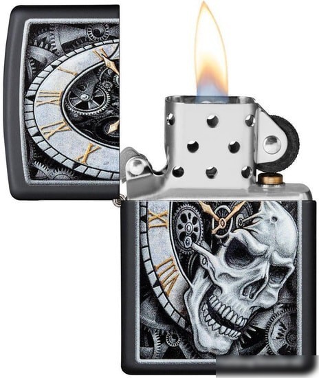 Зажигалка Zippo Skull Clock Design 29854-000003