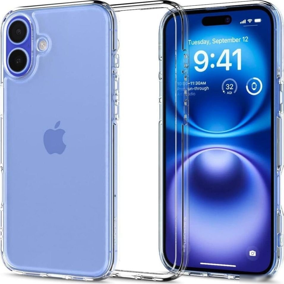 Чехол для телефона Spigen Ultra Hybrid для iPhone 16 Crystal Clear