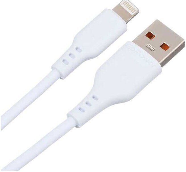 Кабель GoPower 00-00018567 USB Type-A - Lightning (1 м, белый)