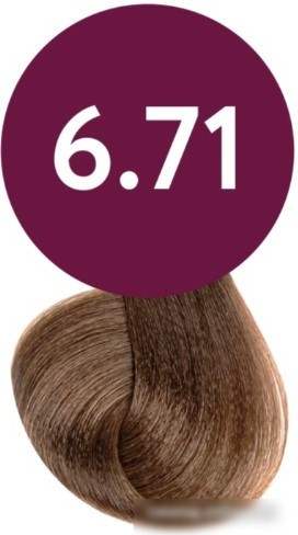 Масло для окрашивания Ollin Professional Megapolis Безаммиачное 6/71 (50мл, темно-русый коричнево-пепельный)
