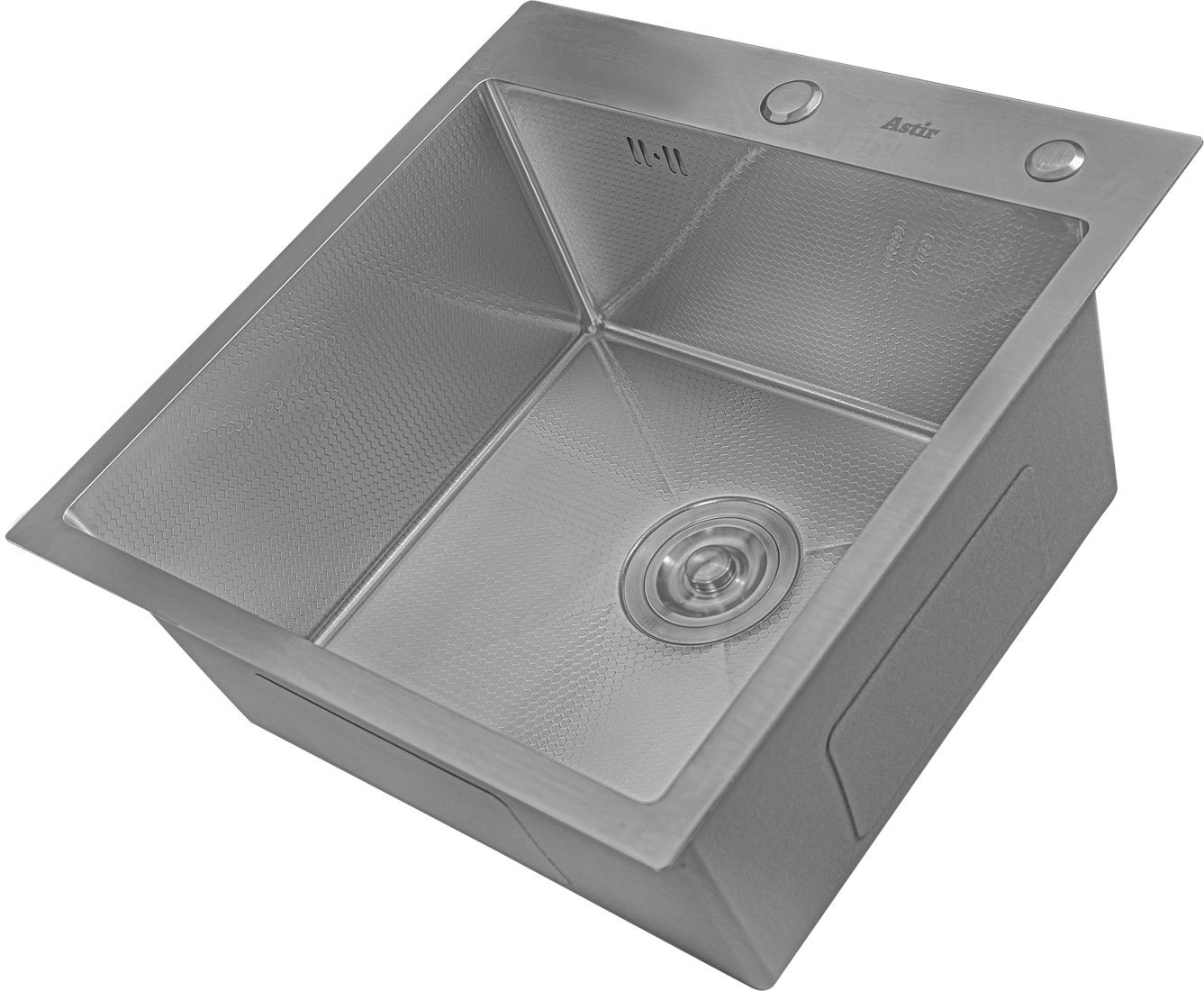 Кухонная мойка Astir Decor Satin 55х50 (с сифоном, дозатором и коландером)