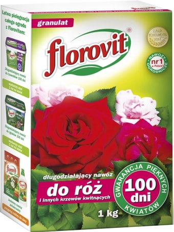Удобрение Florovit Для роз и цветущих кустарников 100 дней (1 кг)