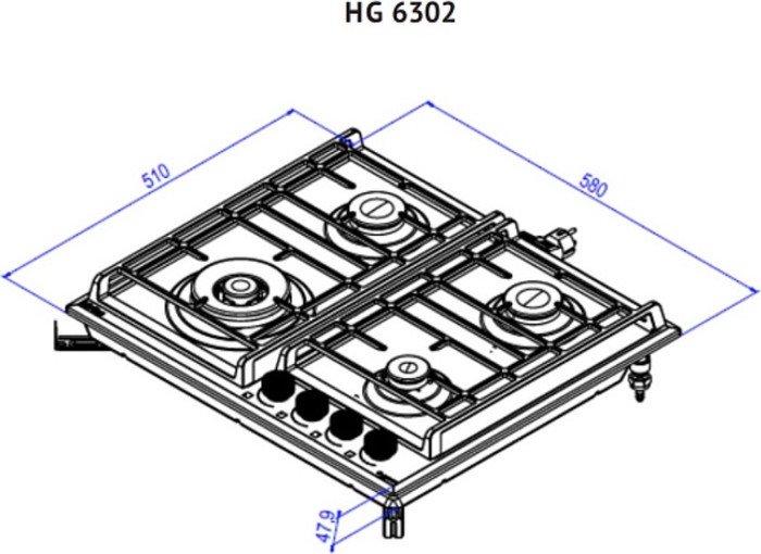 Варочная панель Korting HG 6302 CTB