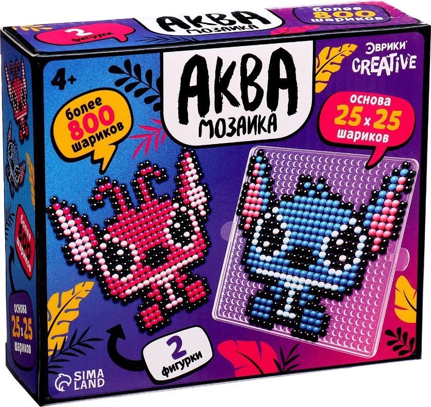 Развивающая игра Эврики Аквамозаика. Стич с подружкой 10417635