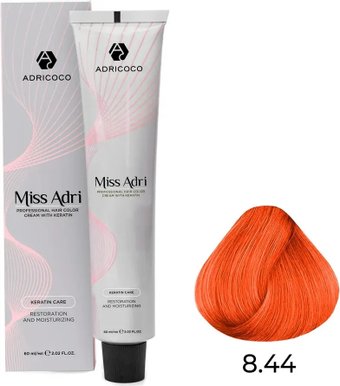 Крем-краска Adricoco Miss Adri 8.44 (100мл, светлый блонд интенсивный медный)