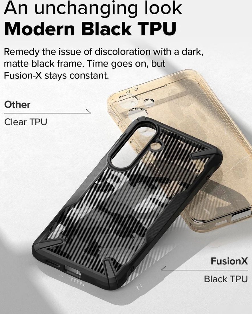 Чехол для телефона Ringke Fusion X для Galaxy S25 Plus Camo Black