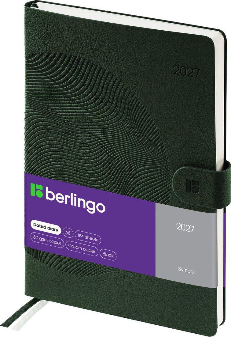 Ежедневник Berlingo Symbol 2027г DD7_F0008 (184л, зеленый)