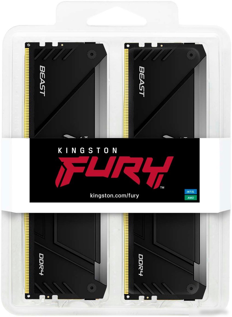 Оперативная память Kingston FURY Beast RGB 2x16ГБ DDR4 3200МГц KF432C16BB12AK2/32