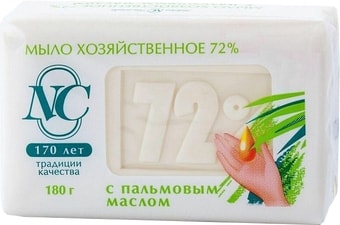 Хозяйственное мыло Невская косметика 72% с пальмовым маслом 180 г