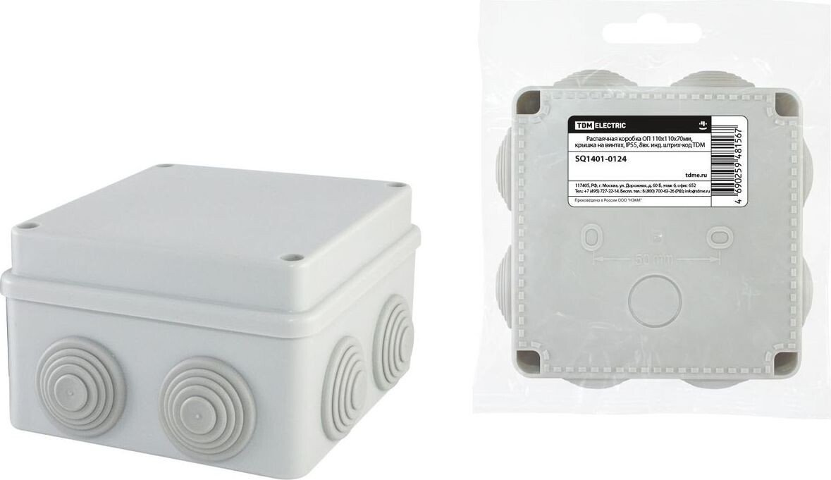 Накладная коробка TDM Electric SQ1401-0124 (белый)