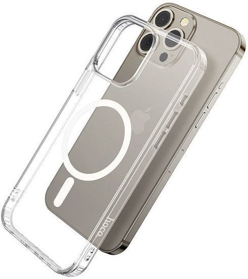 Чехол для телефона Hoco для iPhone 15 Pro Max магнитный (прозрачный)