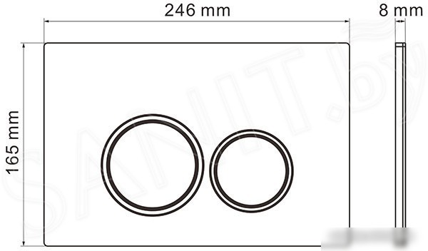 Унитаз подвесной Roxen Antares 530185-02 в комплекте с инсталляцией StounFix Slim 6 в 1 966055 (кнопка: серый бетон)