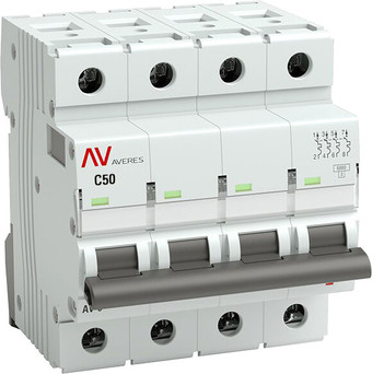 Выключатель автоматический EKF Averes AV-6 4P 50A (C) 6kA mcb6-4-50C-av