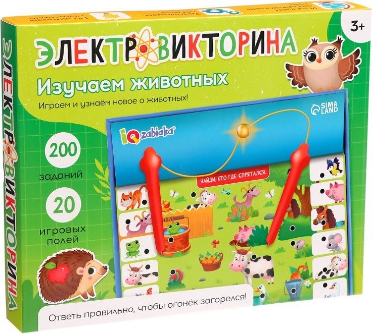 Развивающая игра Zabiaka IQ Электровикторина. Изучаем животных 10243171