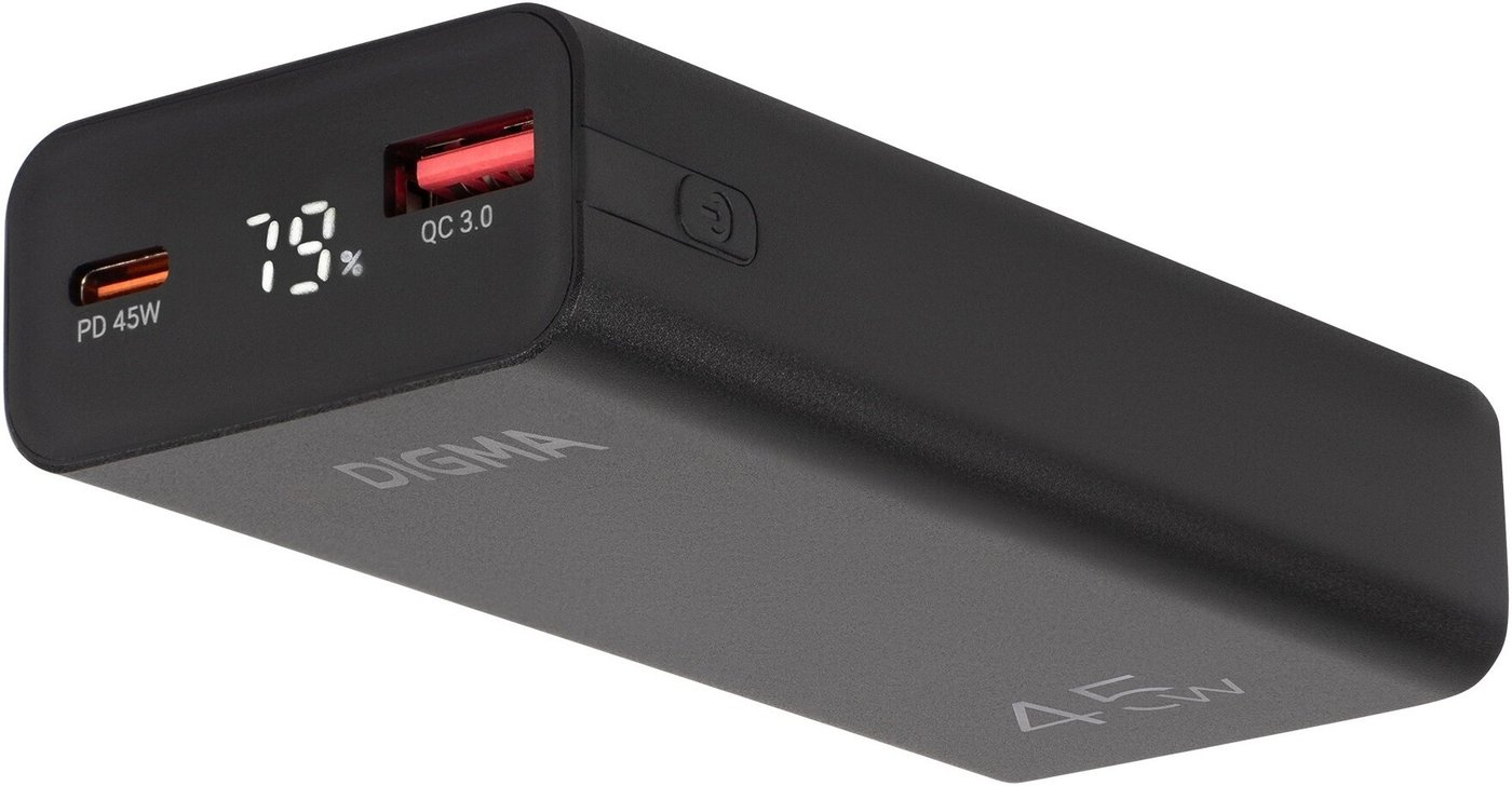 Внешний аккумулятор Digma DGPF10E 10000mAh (черный)