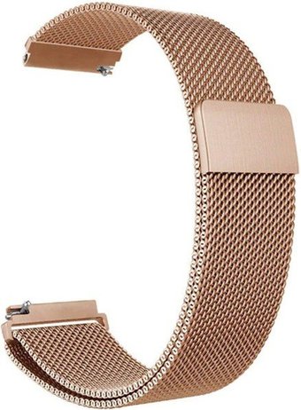 Браслет Rumi Milanese loop металлический 20 мм (красное золото)
